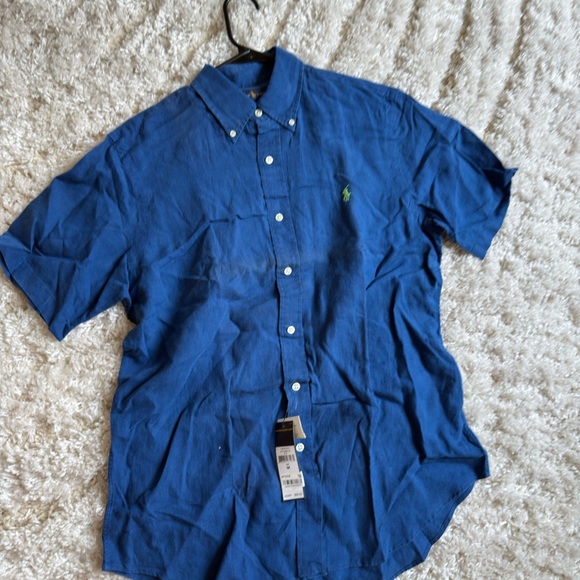 Ralph Lauren Blue Casual Button Down Shirt - Picture 3 of 4
